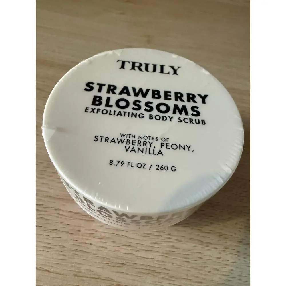 $36 Truly Strawberry Blossoms Body Scrub 8.79 oz New Sealed Vitamin C